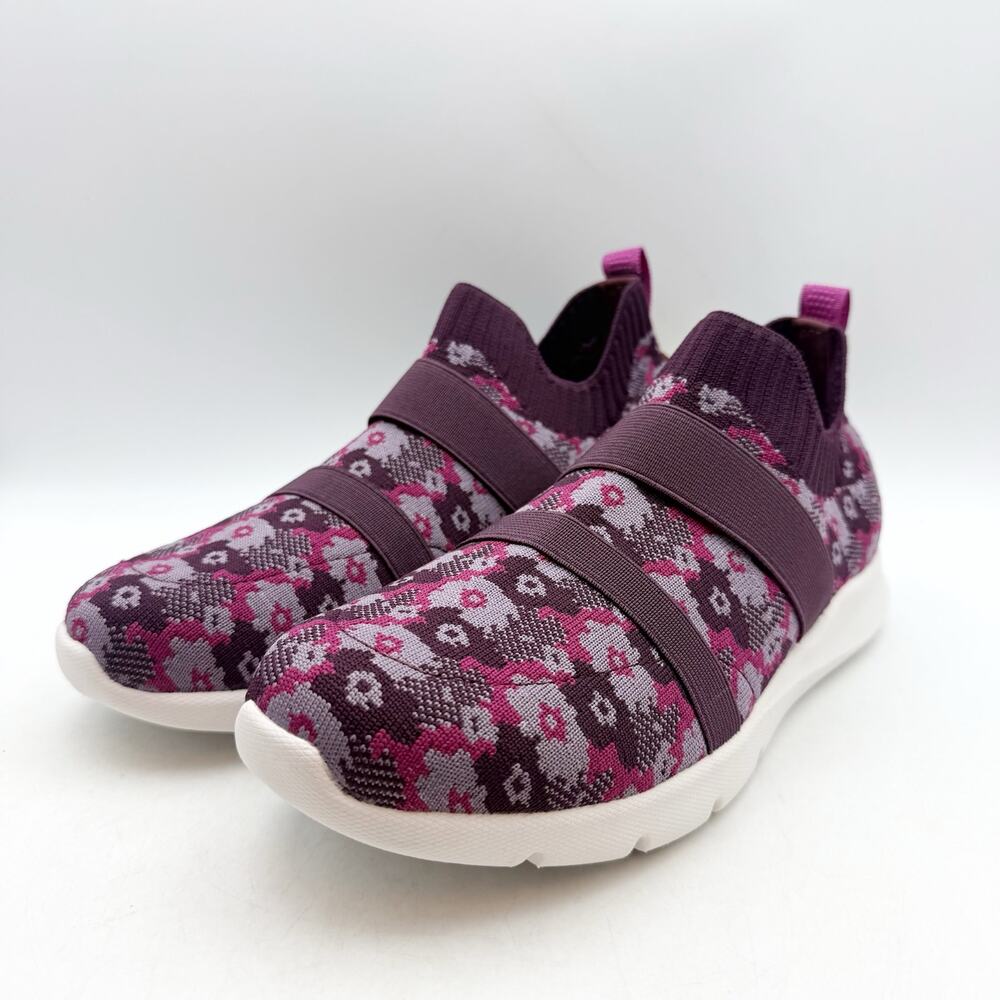 Spenco Womens Karma Stretch Sneakers US 9 M EU 39.5 Fuchsia Floral Purple NIB - Picture 5 of 12